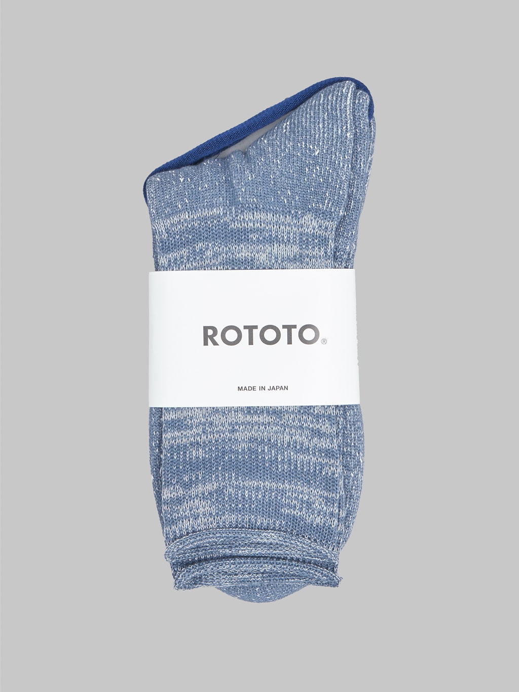 rototo washi pile crew socks slate blue
