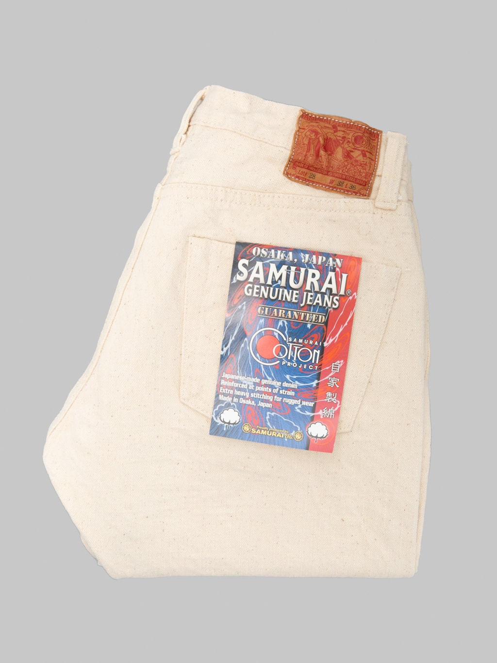 Samurai Jeans S510SC-KI Japanese Cotton Ecru 18oz Regular Straight Jeans