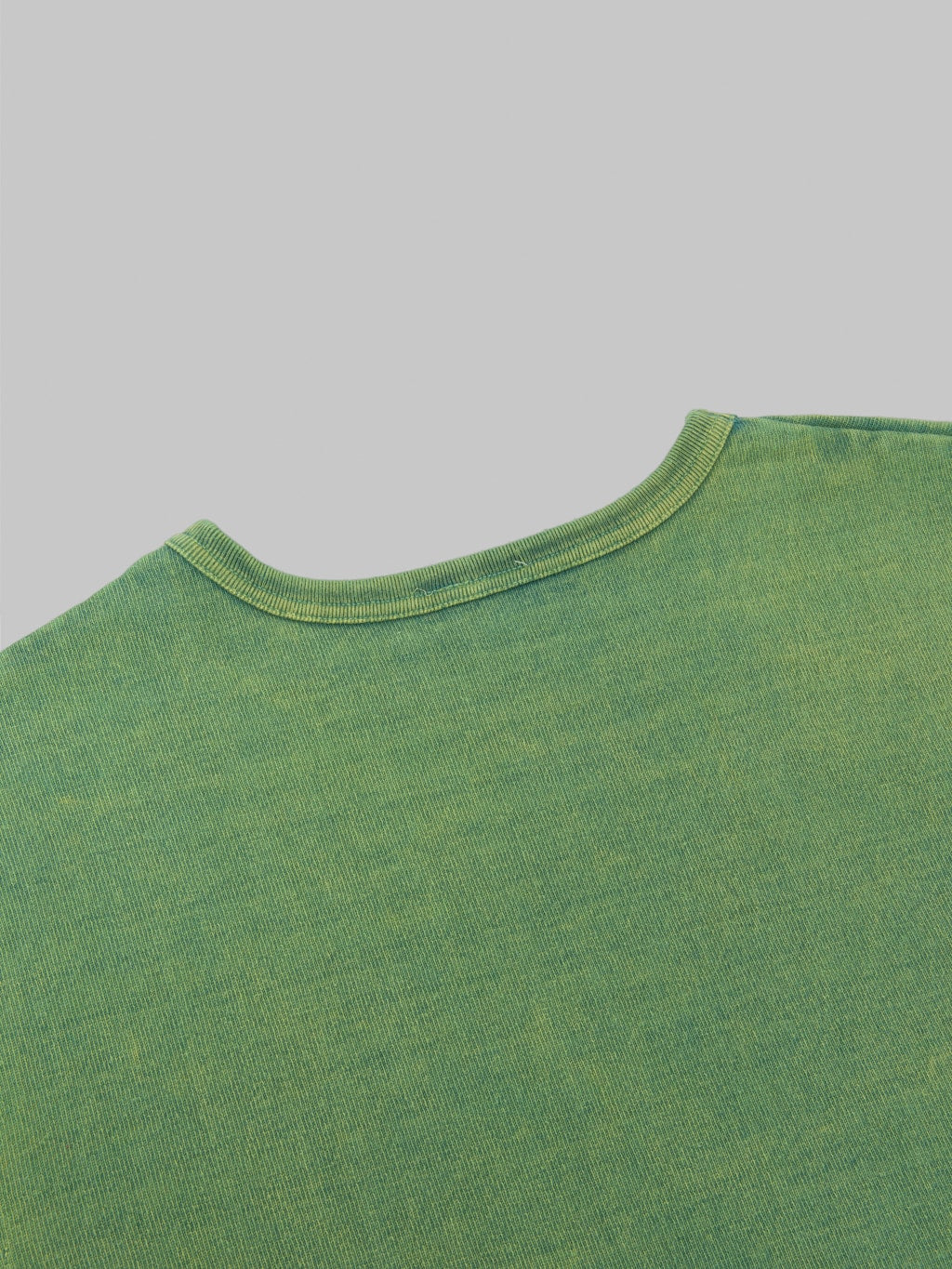 Samurai Jeans SJST TW01 Extra Heavy Tshirt Green back collar