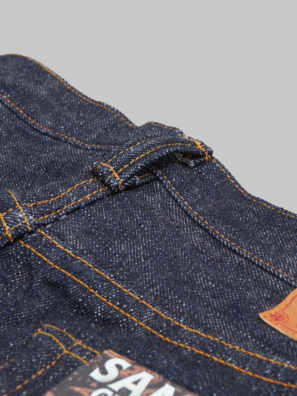 samurai jeans S710XX 19oz slim straight jeans belt loop