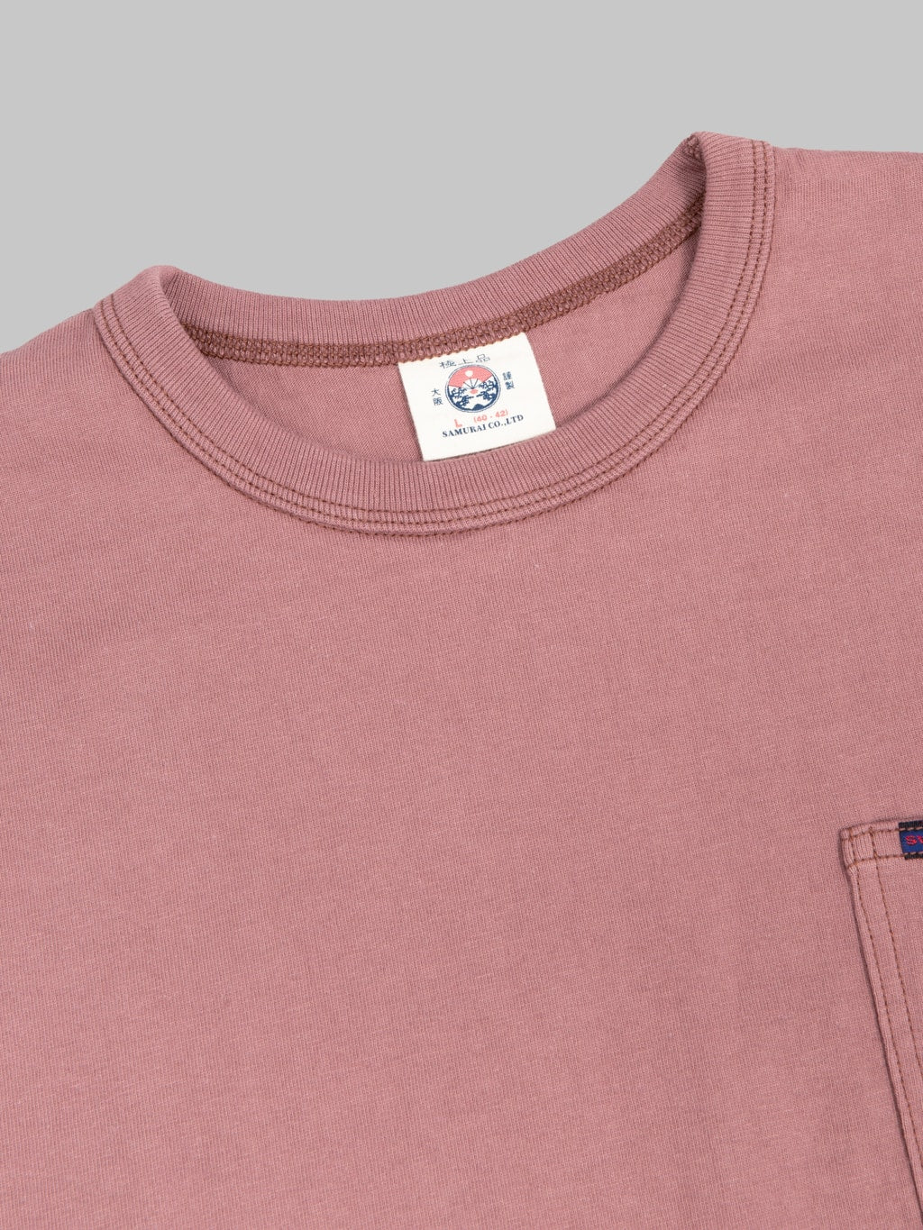 Samurai Jeans SJST-PCMIIL Heavyweight Pocket T-Shirt Ankoh Red