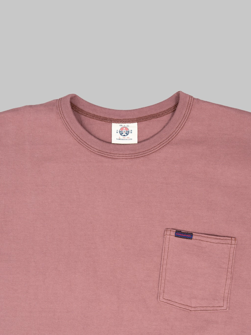 Samurai Jeans SJST-PCMIIL Heavyweight Pocket T-Shirt Ankoh Red
