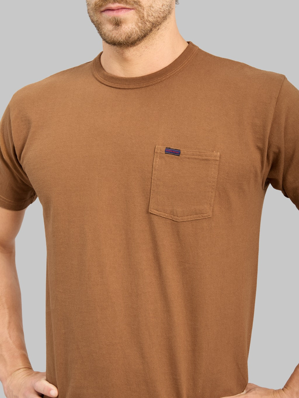 Samurai Jeans SJST-PCMIIL Heavyweight Pocket T-Shirt Brown