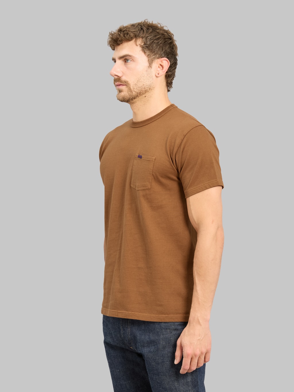 Samurai Jeans SJST-PCMIIL Heavyweight Pocket T-Shirt Brown