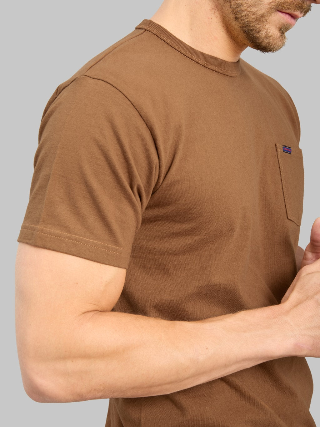 Samurai Jeans SJST-PCMIIL Heavyweight Pocket T-Shirt Brown