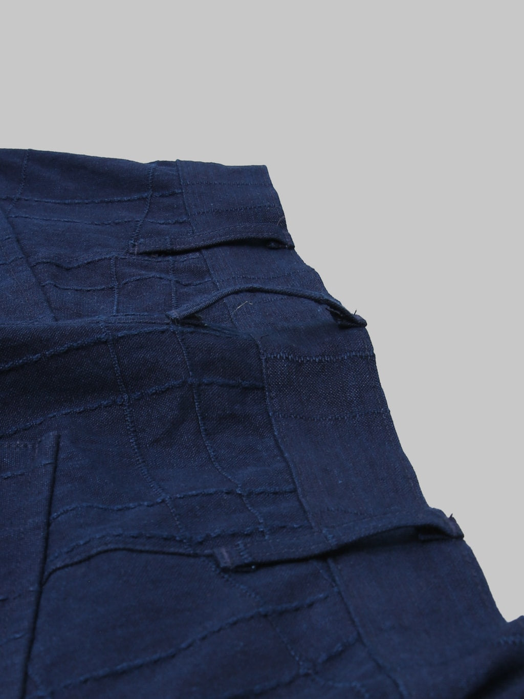 Samurai Jeans SJAP26-ARS Indigo Sashiko Lattice Trousers