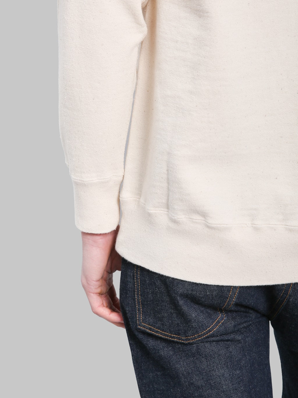 Samurai Jeans SWS-SC02 Japanese Cotton Hoodie Natural hem