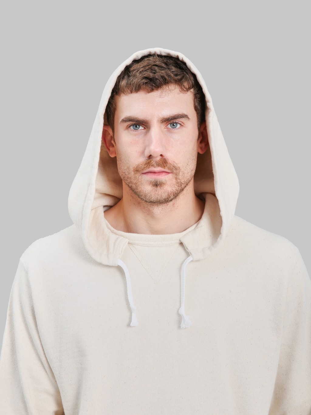 Samurai Jeans SWS-SC02 Japanese Cotton Hoodie Natural hood
