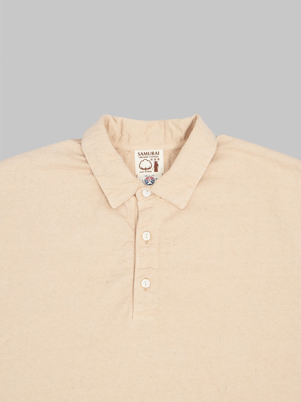 samurai jeans japanese cotton polo kuri collar buttons