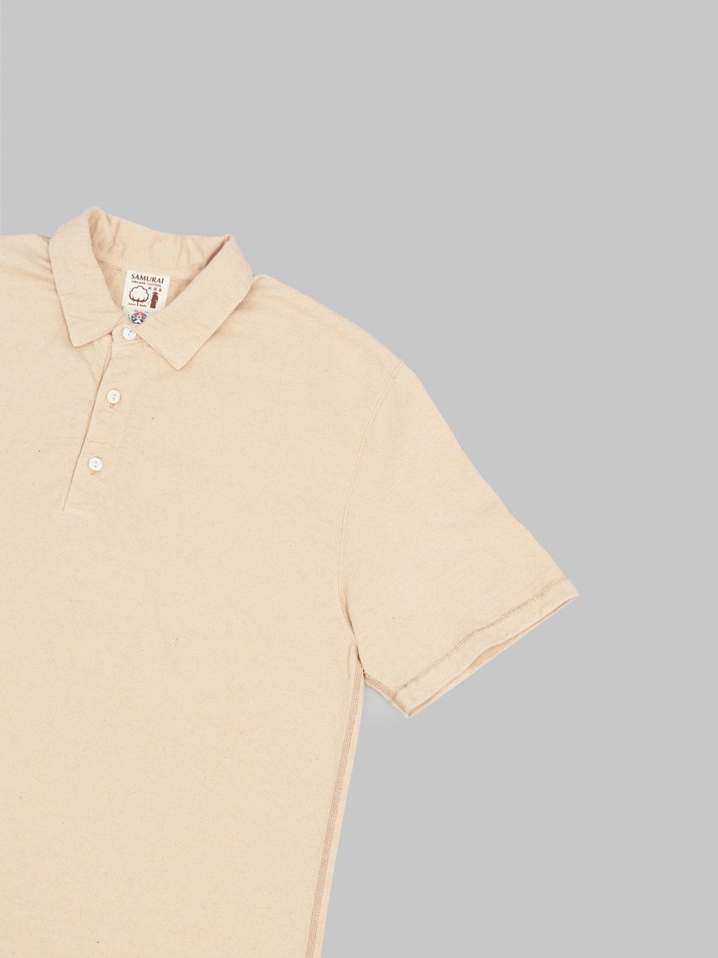 samurai jeans japanese cotton polo kuri sleeve