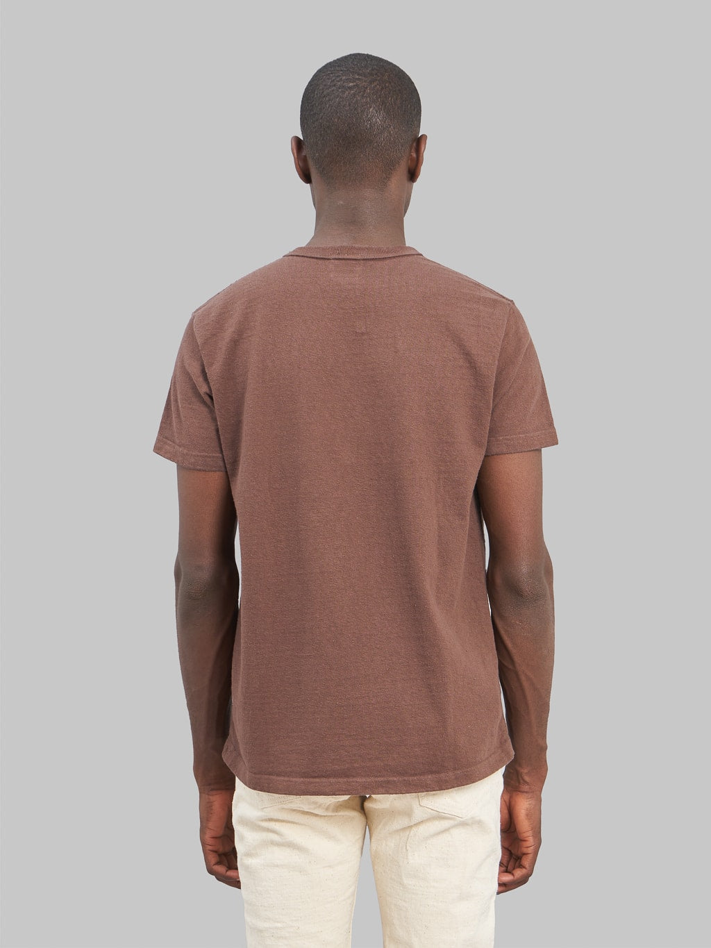 samurai jeans japanese cotton slub crew neck tshirt dark kuri back fit