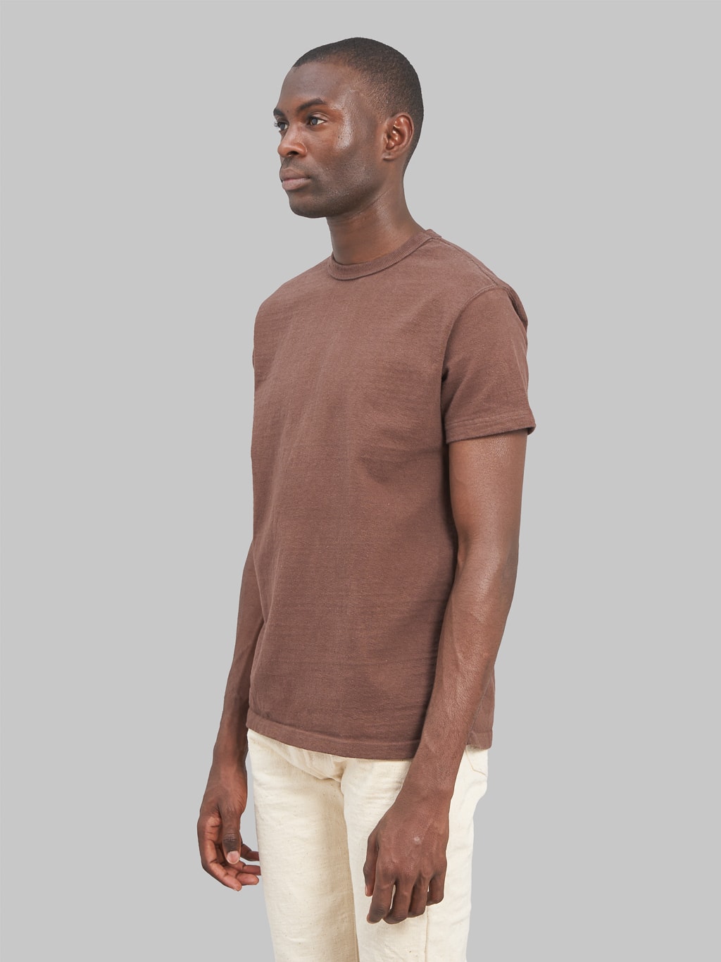 samurai jeans japanese cotton slub crew neck tshirt dark kuri side fit