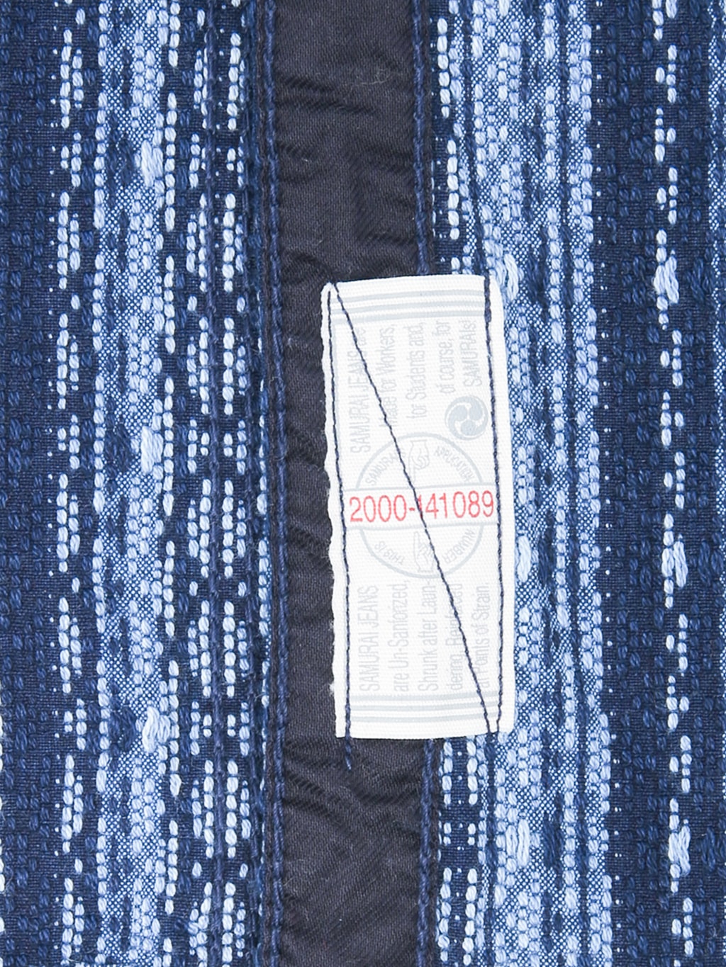 Samurai Jeans SSS25-SKSW Western Cut Natural Indigo Sahiko Stripe Shirt - Redcast Heritage Co.