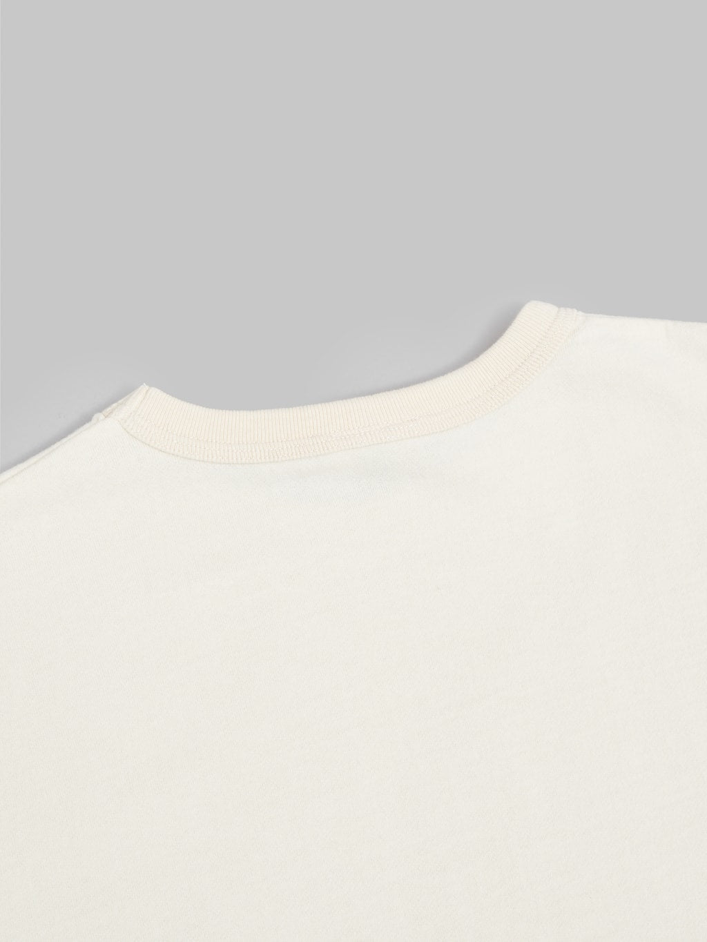 samurai jeans rim inlay loopwheel tshirt ivory back collar