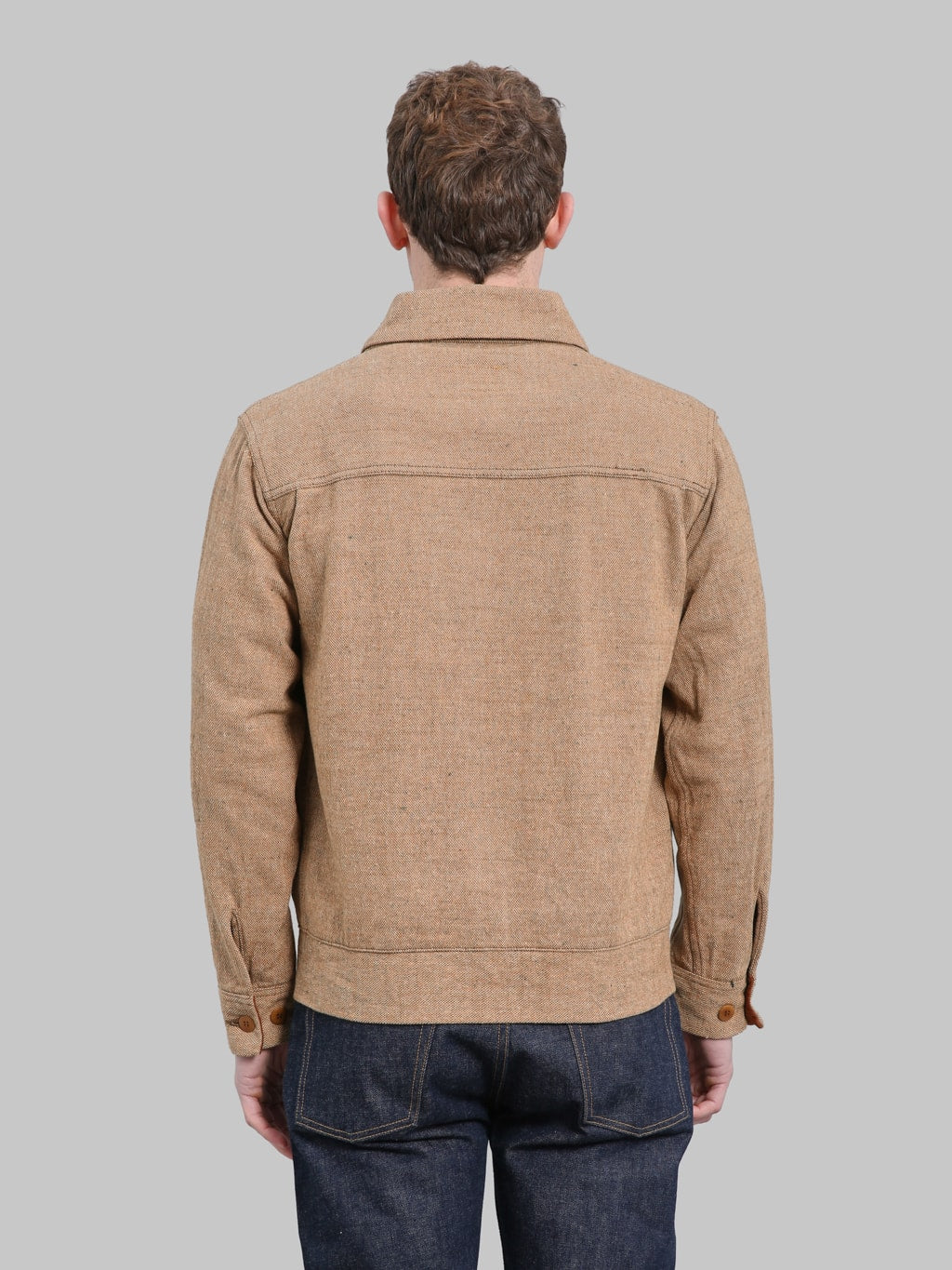 Samurai Jeans S100NAJ25 Elemental Flannel Jacket Beige - Redcast Heritage Co.