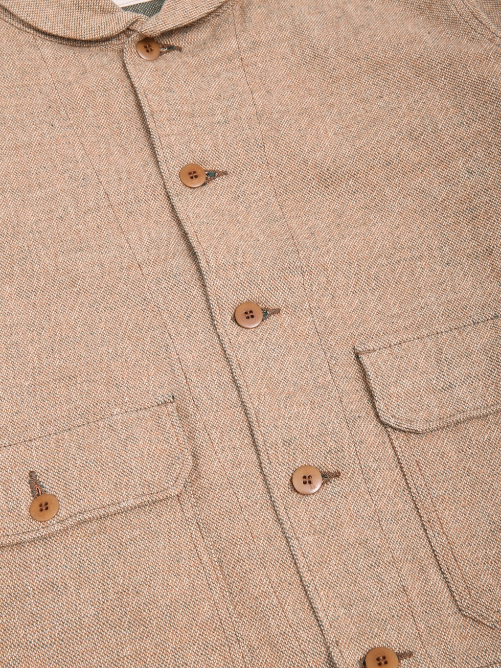 Samurai Jeans S100NAJ25 Elemental Flannel Jacket Beige - Redcast Heritage Co.