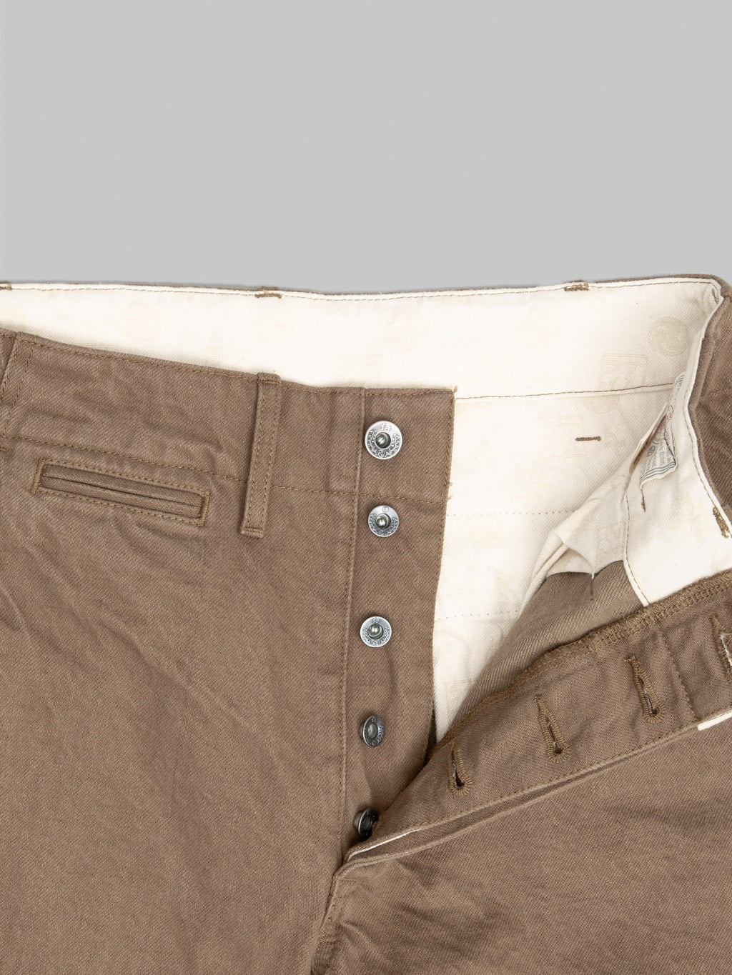 Samurai Jeans SJ42CP 15oz Heavy Chino Slim Straight buttons