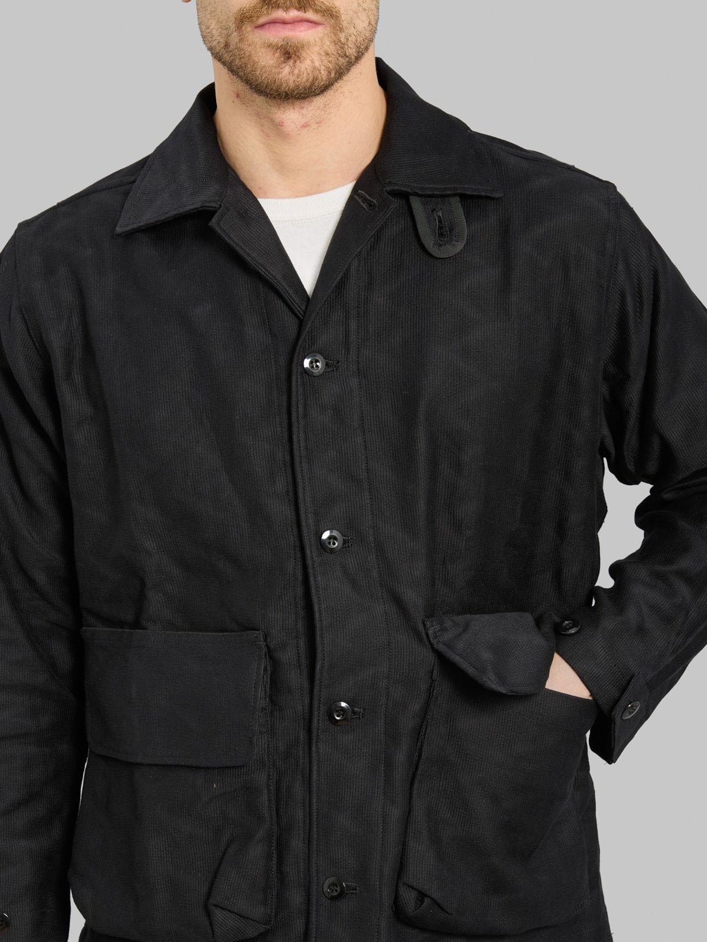 Samurai Jeans SJCJK25-SP Jagged Deck Cloth Jacket Black