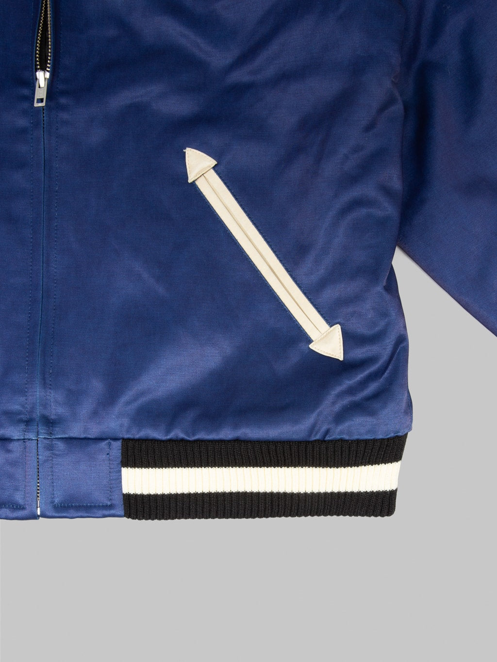 samurai jeans sukajan embroidered satin indigo souvenir jacket side pocket