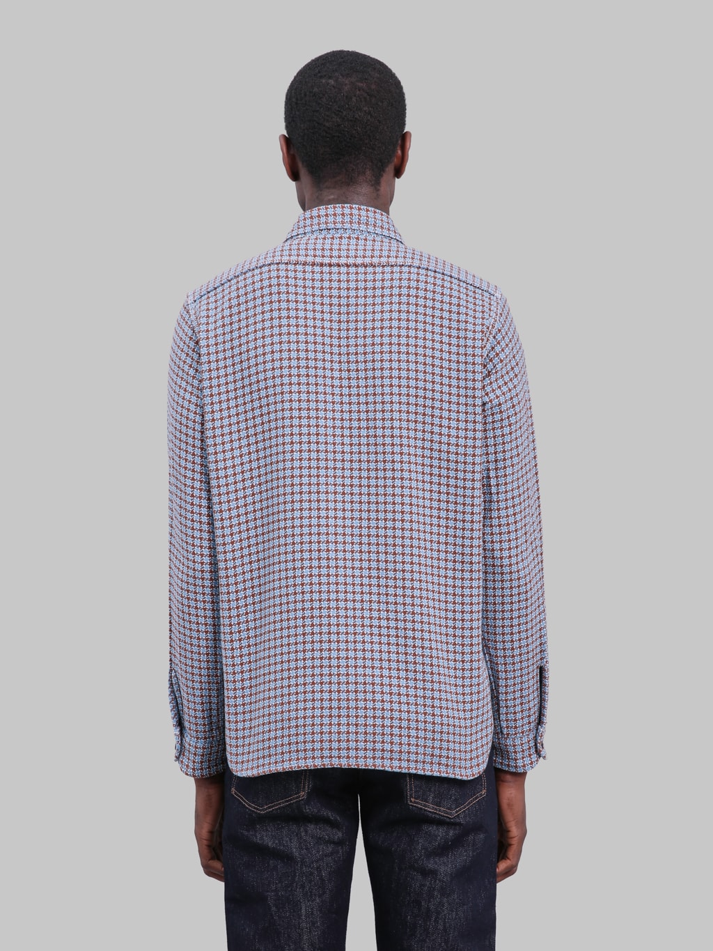 Samurai Jeans SIN25-02W Western Cut Cheese Indigo Heavy Flannel Work Shirt