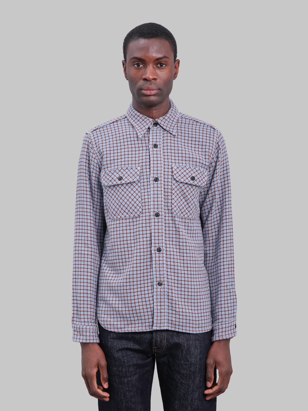 Samurai Cheese Indigo Heavy Flannel Work Shirt – Made in Japan