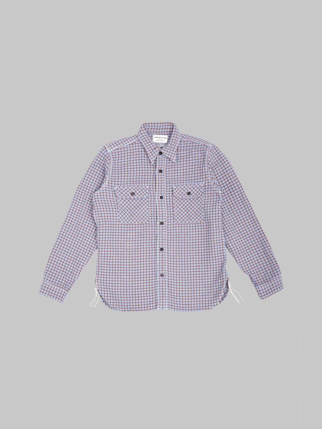 Samurai Jeans SIN25-02W Western Cut Cheese Indigo Heavy Flannel Work Shirt