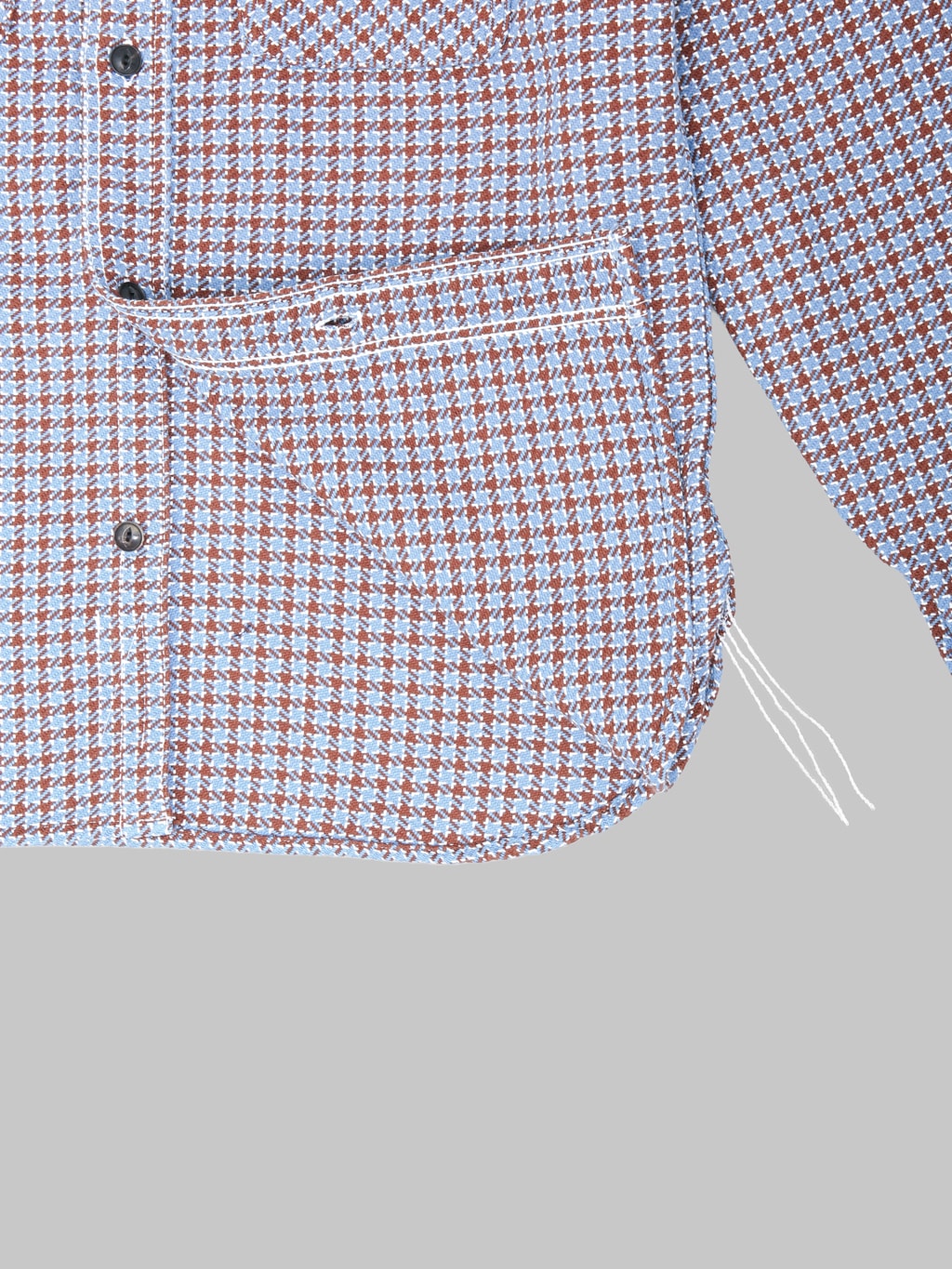 Samurai Jeans SIN25-02W Western Cut Cheese Indigo Heavy Flannel Work Shirt