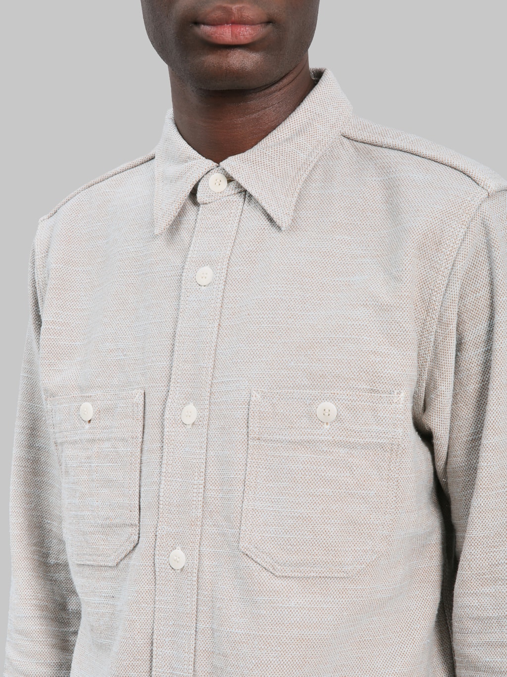 Samurai Jeans SMN25-01W Western Cut Elemental Flannel Shirt Blue - Redcast Heritage Co.