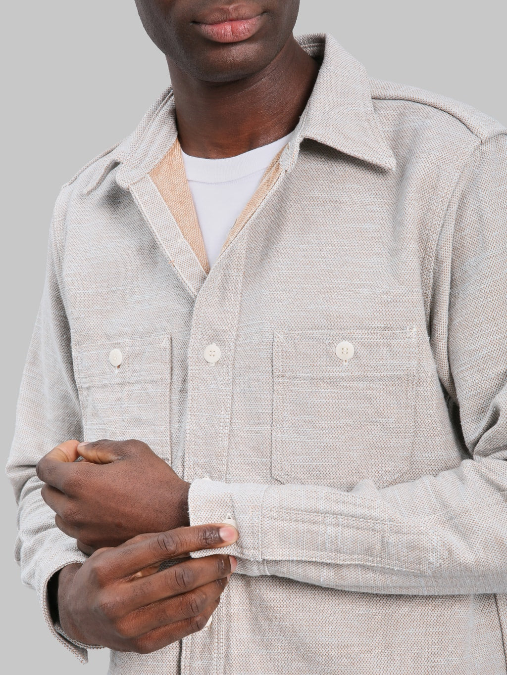 Samurai Jeans SMN25-01W Western Cut Elemental Flannel Shirt Blue - Redcast Heritage Co.