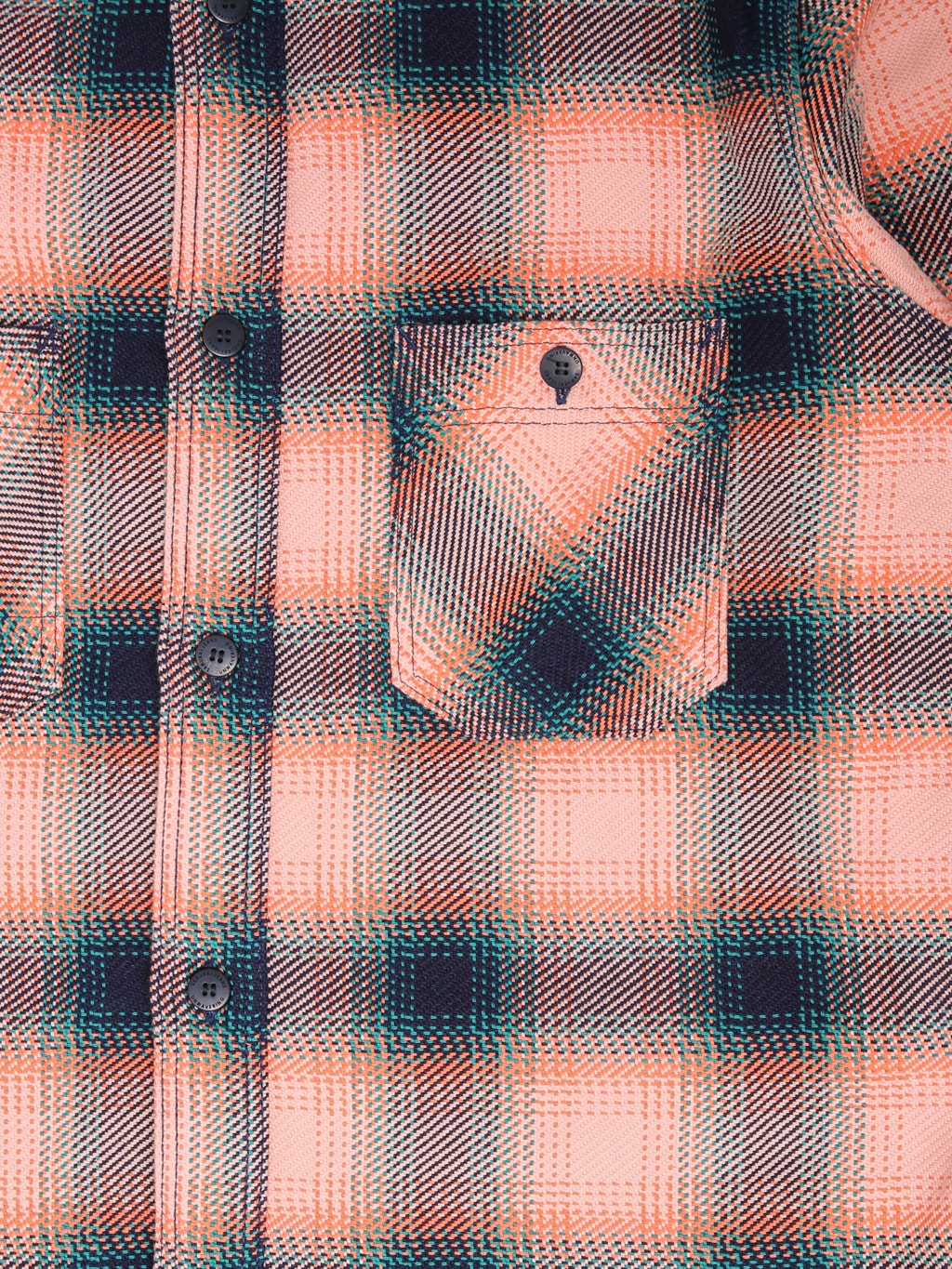 Samurai Jeans SIN25-01W Western Cut Rope Dyed Indigo Flannel Shirt Pink