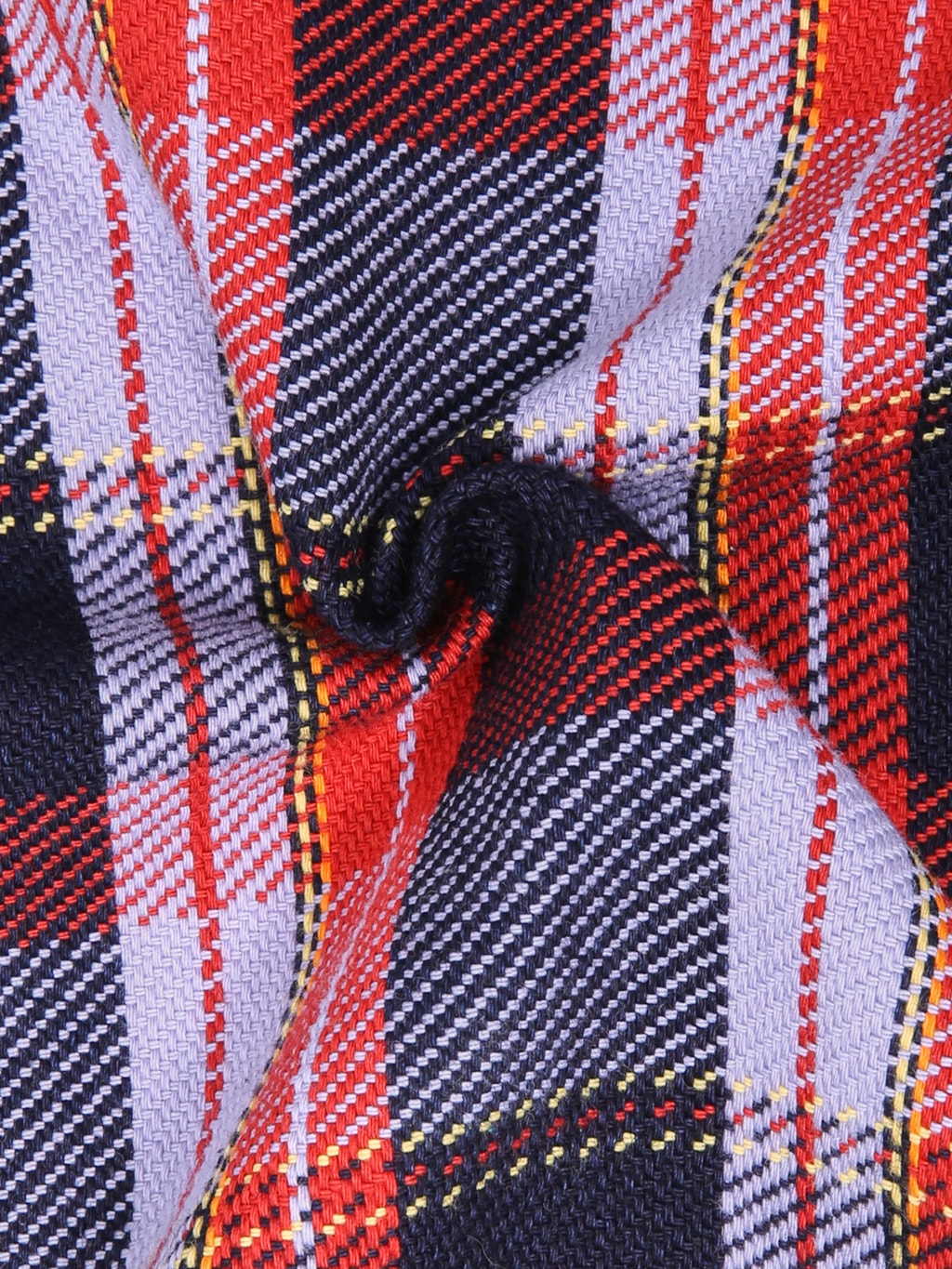 Samurai Jeans SIN25-01W Western Cut Rope Dyed Indigo Flannel Shirt Purple