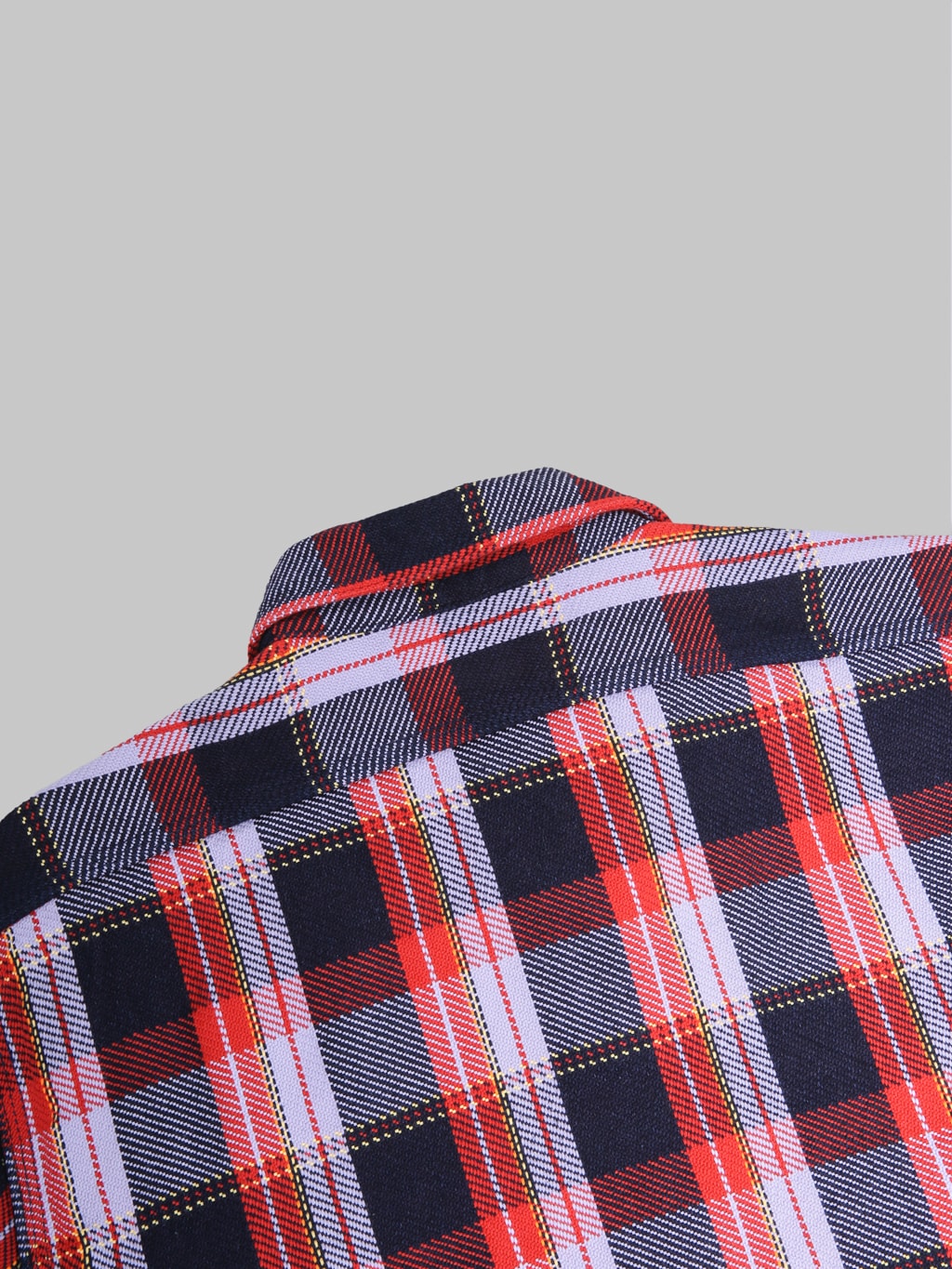 Samurai Jeans SIN25-01W Western Cut Rope Dyed Indigo Flannel Shirt Purple