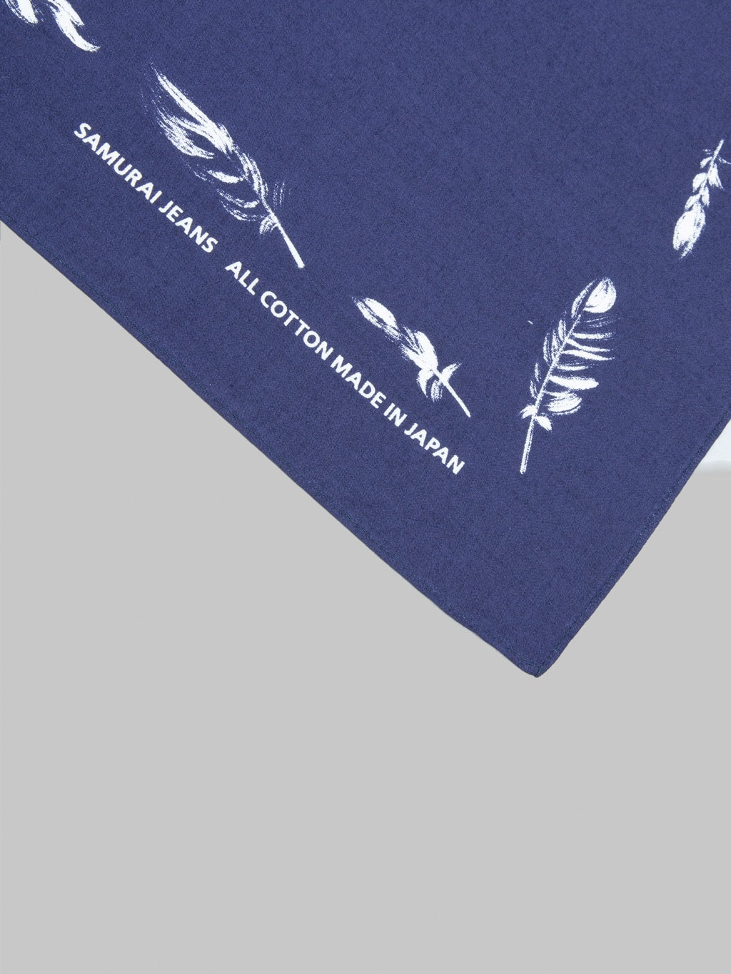 Samurai Jeans SJ 02 Yatagarasu Crow Pattern Cotton Bandana Blue japanese