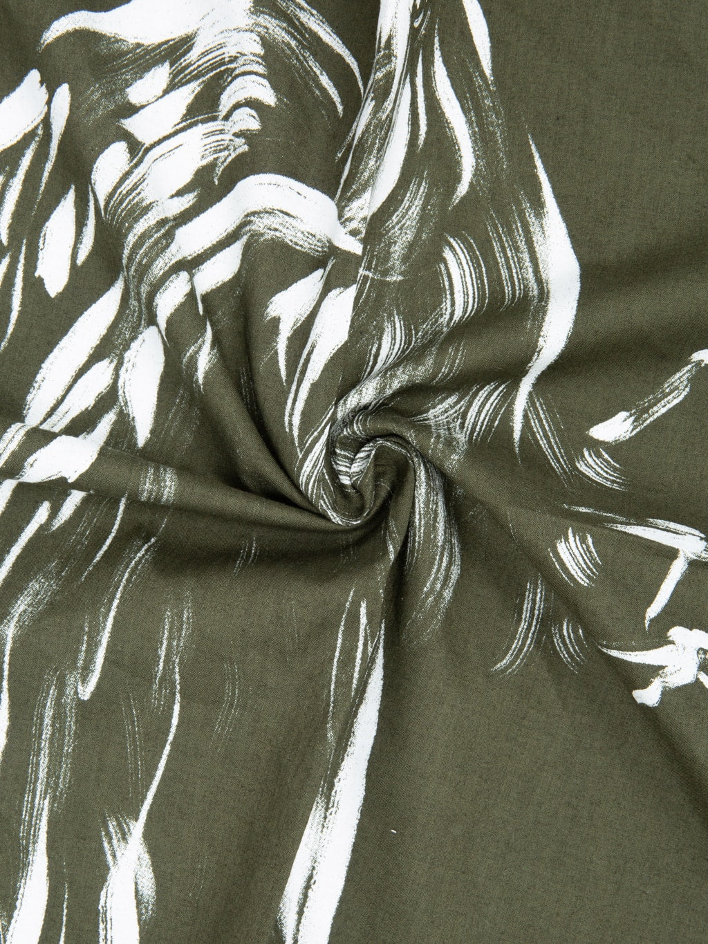 Samurai Jeans SJ02 Yatagarasu Crow Pattern Cotton Bandana Olive texture