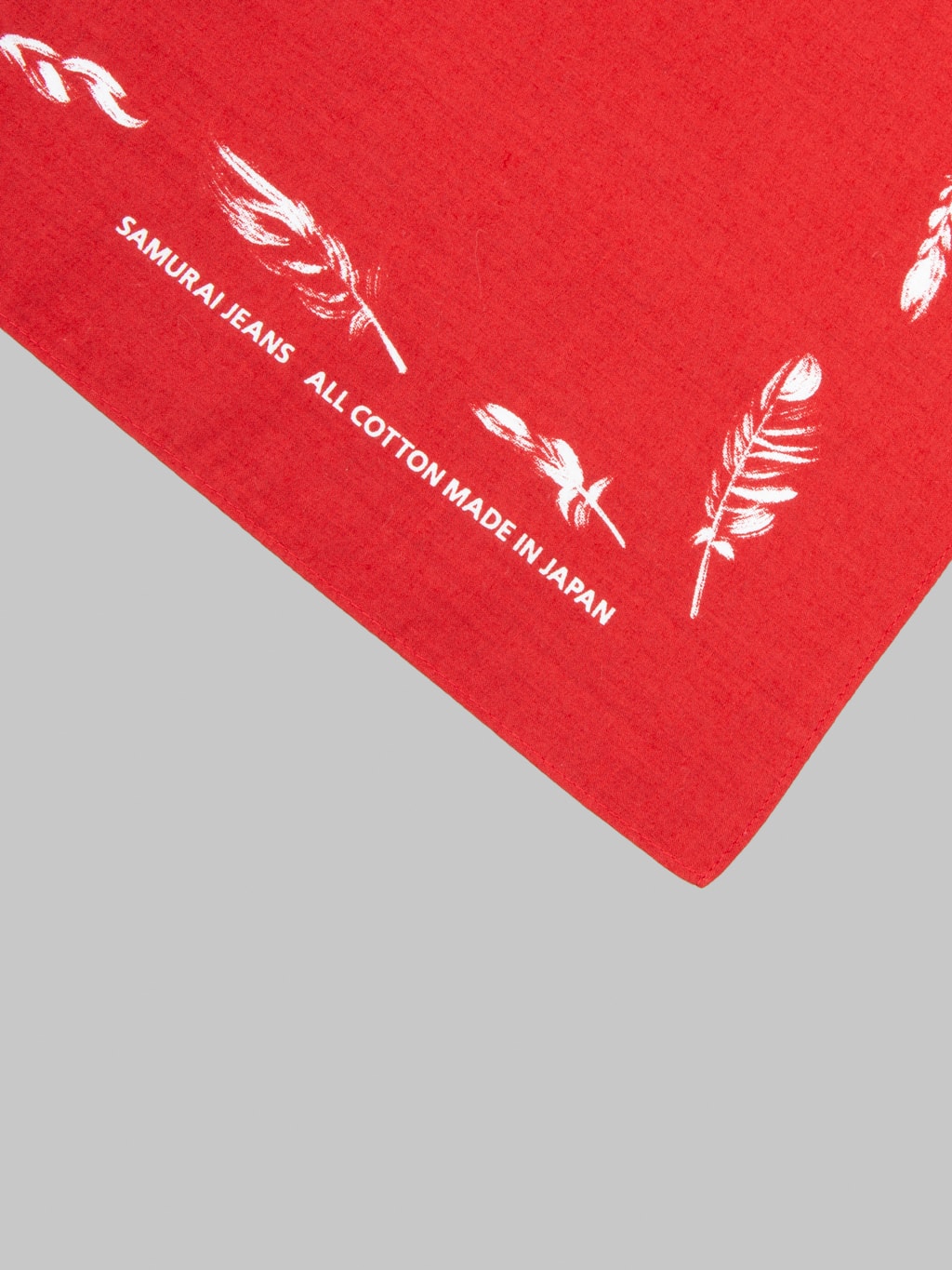 Samurai Jeans SJ-02 "Yatagarasu Crow" Pattern Cotton Bandana Red