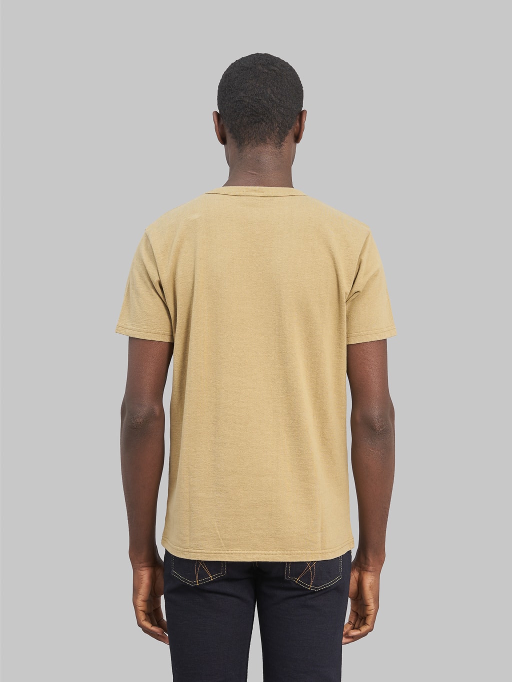 samurai jeans rim inlay loopwheel tshirt olive slim back