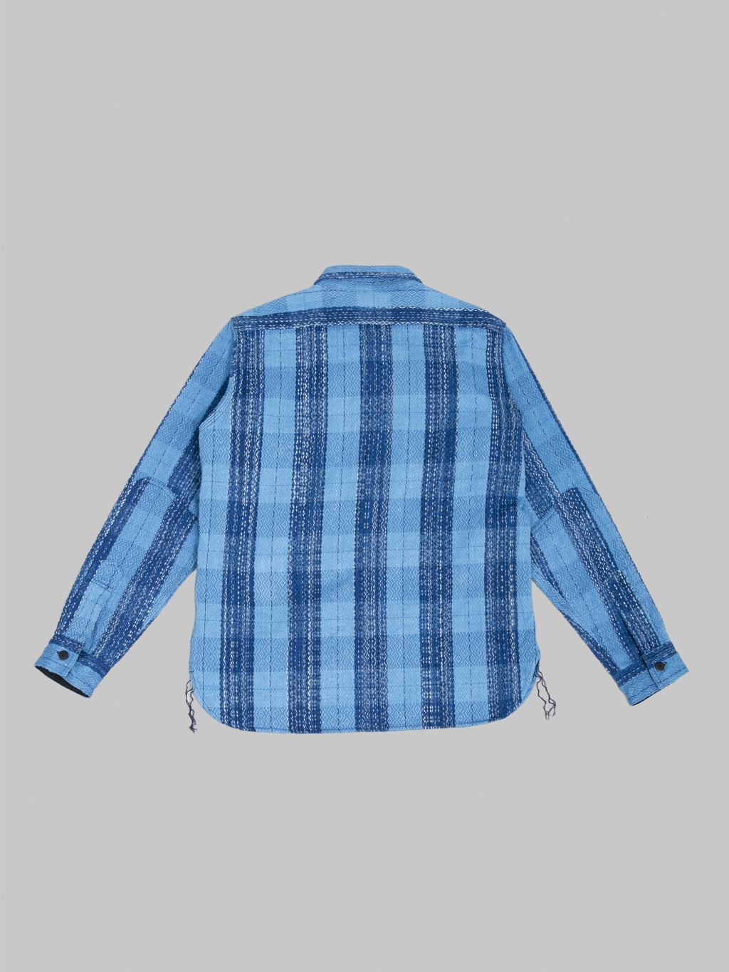Samurai Jeans SKN24-01 Rain "Kasuri" Sashiko Flannel Work Shirt