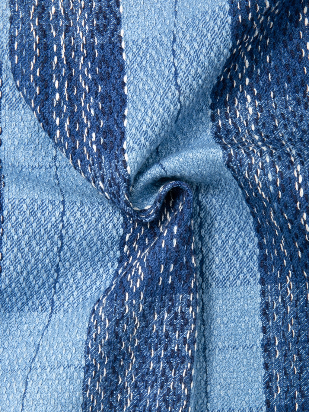 Samurai Jeans SKN24-01 Rain "Kasuri" Sashiko Flannel Work Shirt