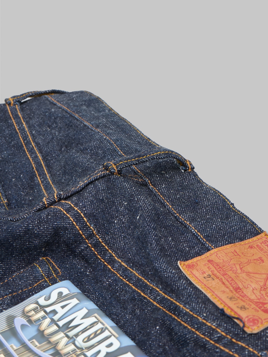 samurai s0710xx 15oz selvedge denim slim tapered jeans belt loop