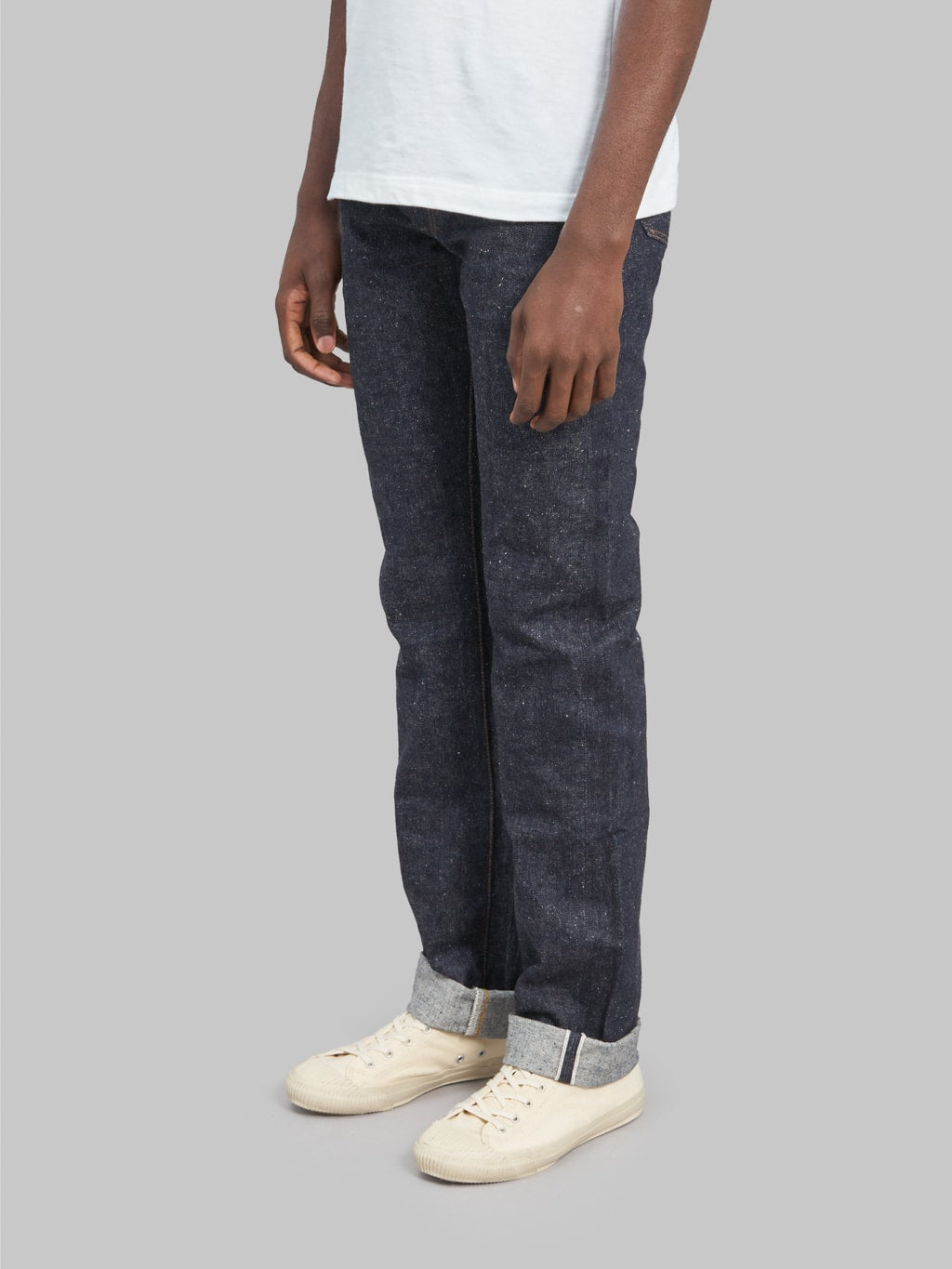 samurai s0710xx 15oz selvedge denim slim tapered jeans side look