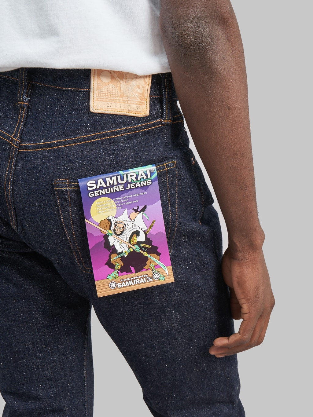 samurai s211vx 17oz benkei jeans relaxed tapered pocket