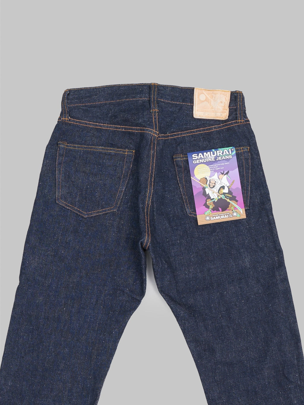 samurai s211vx 17oz benkei jeans relaxed tapered back pockets