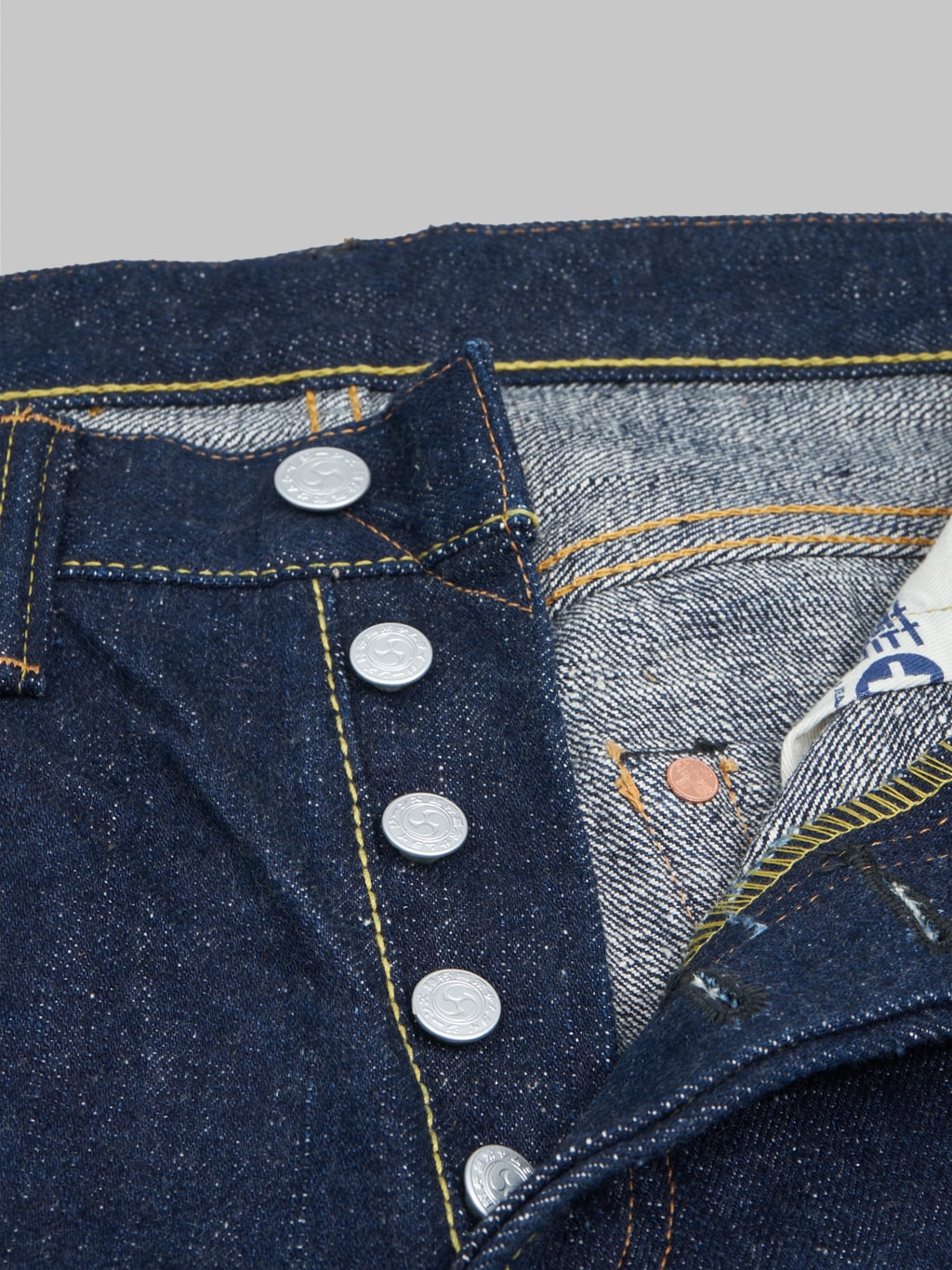 samurai s500ax ai plus 18oz regular straight selvedge jeans buttons