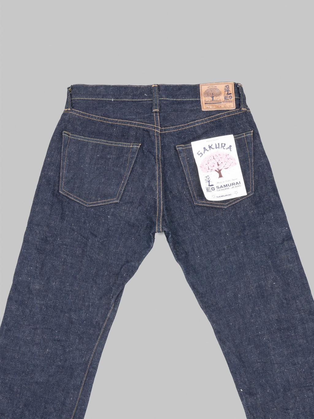 Samurai Jeans S500AX AI Plus Sakura 18oz Regular Straight back details