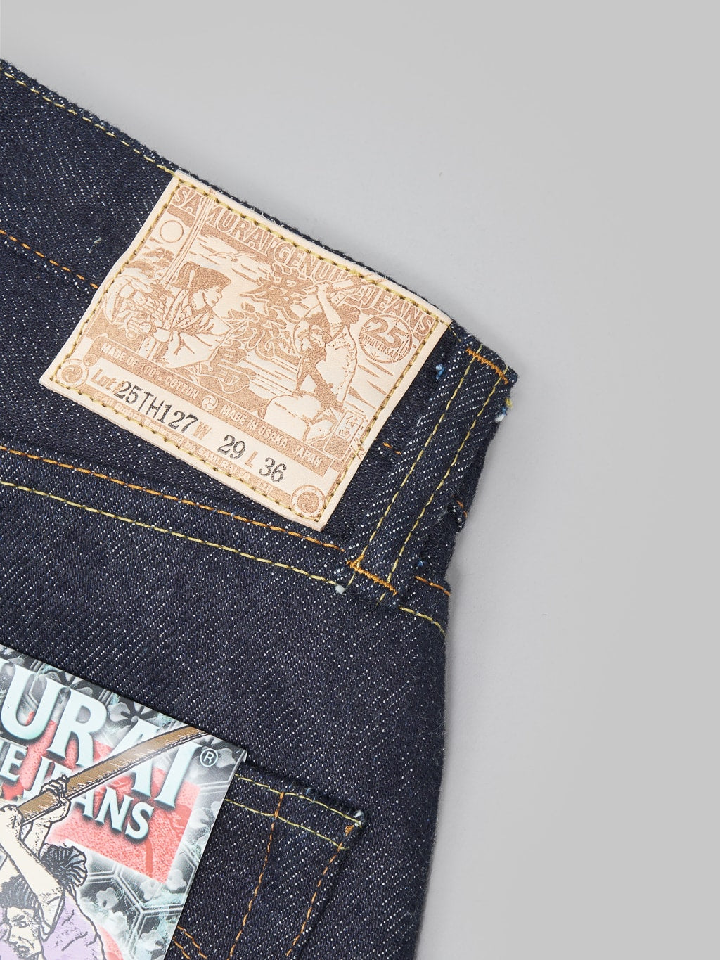samurai s510xx 25oz 25th ganryujima 25oz selvedge jeans regular straight leather patch