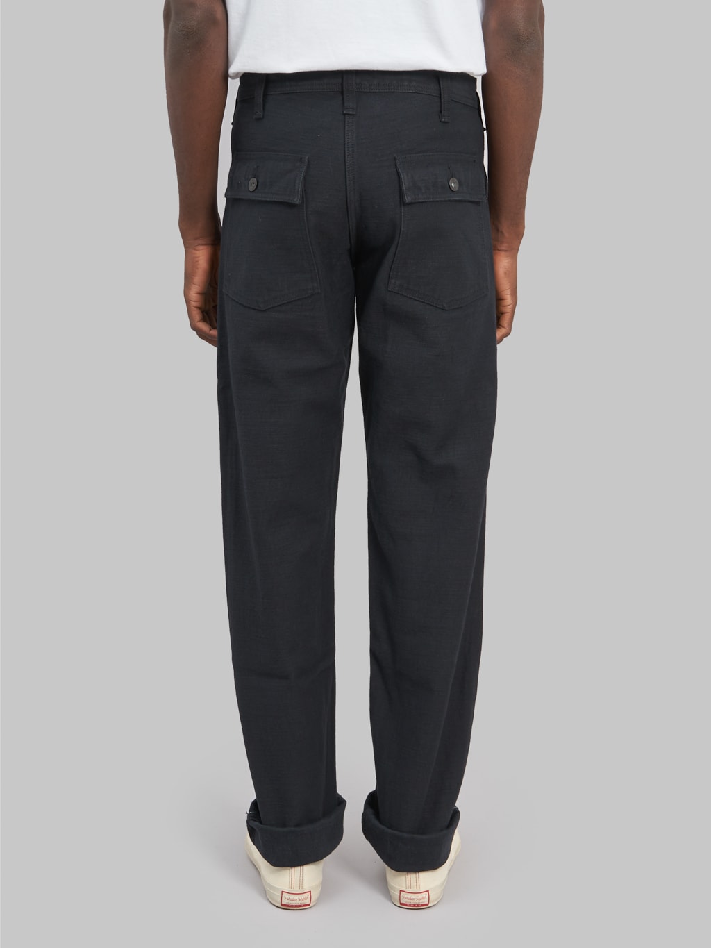 samurai sj52bk black back satin baker pants back fit