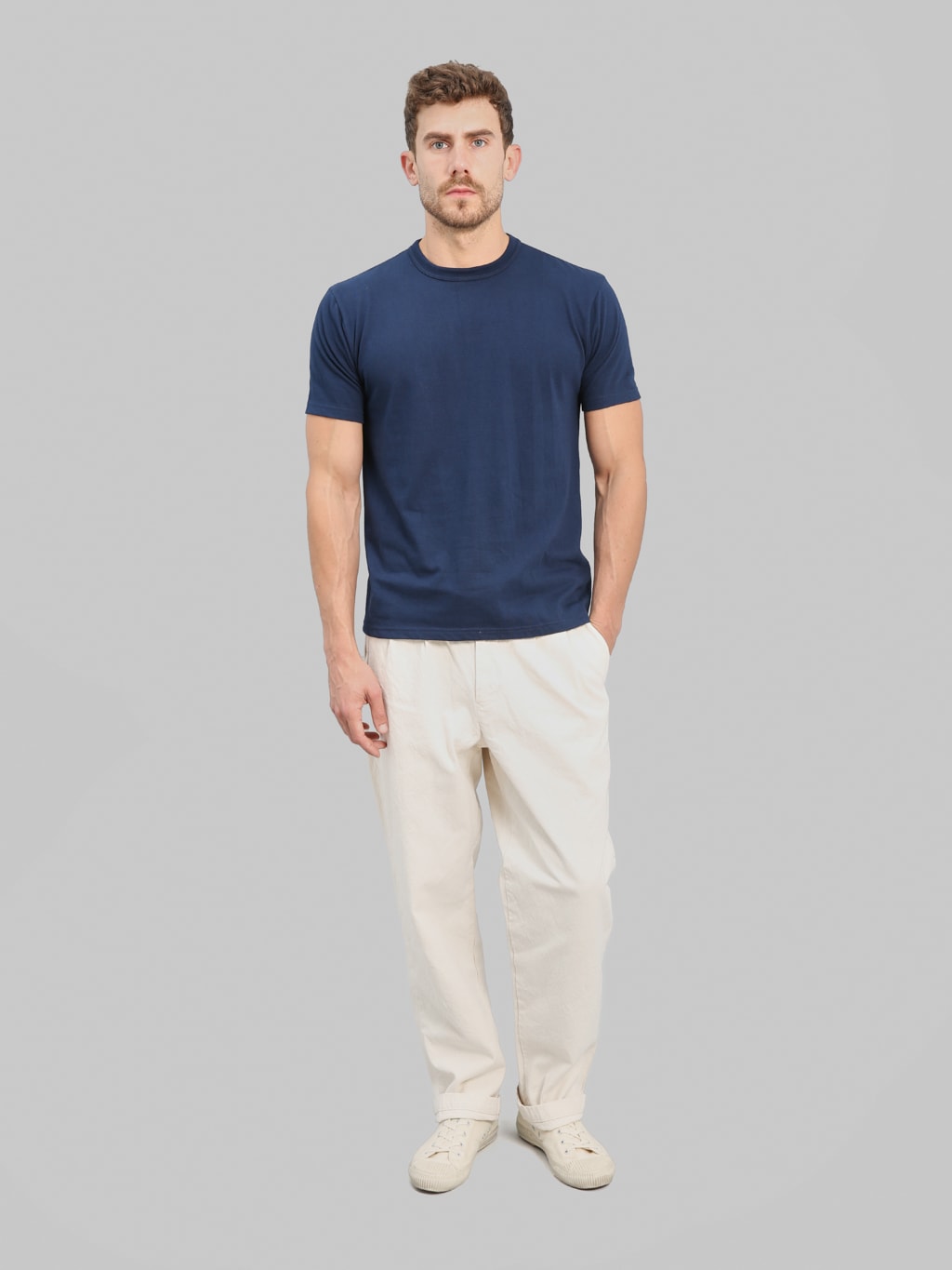 Seuvas 10oz Kurashiki Canvas Tapered 2-Tuck Pants Natural | Japan