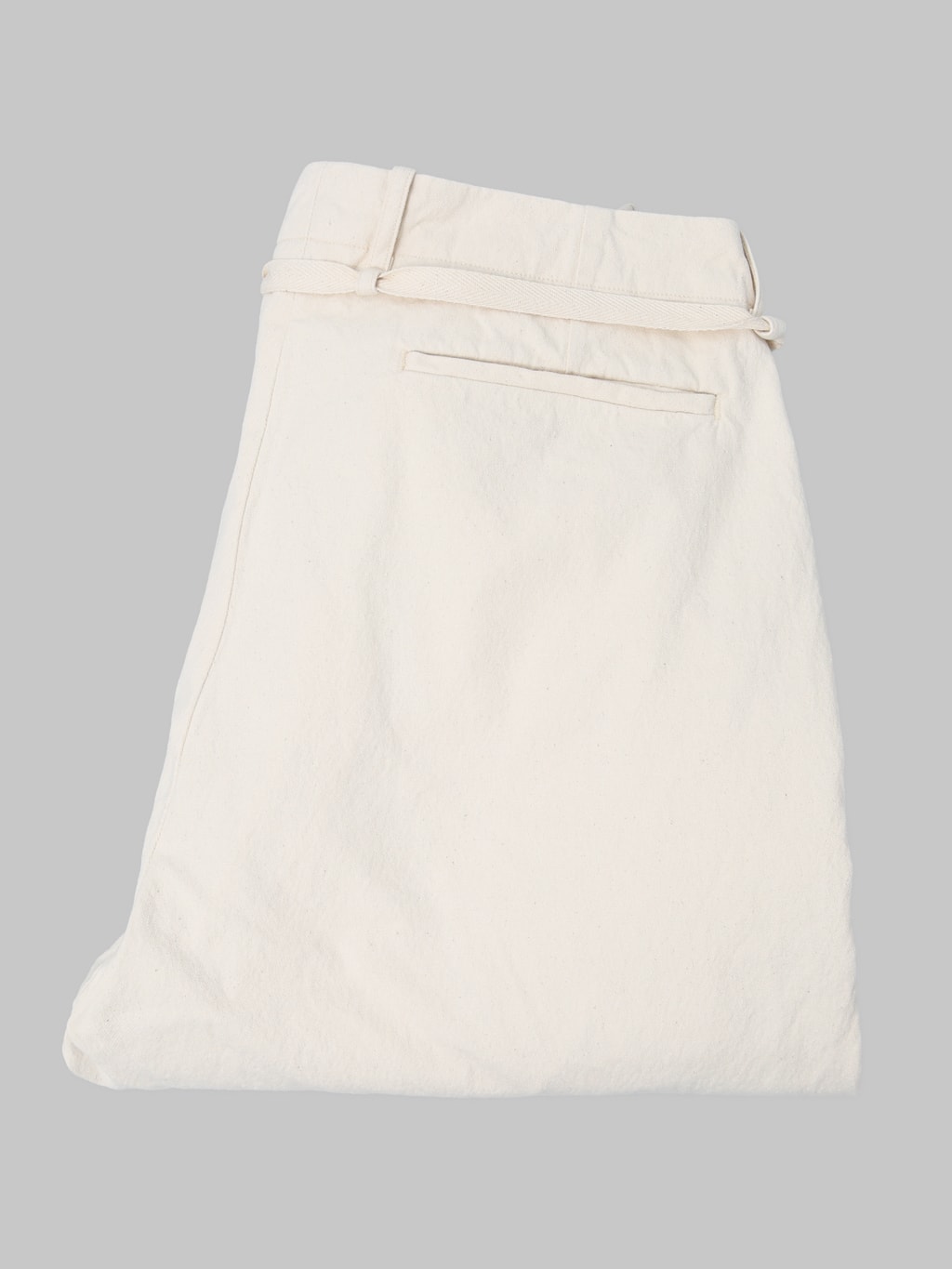 Seuvas 10oz Canvas Tapered 2 Tuck Pants Natural made in japan