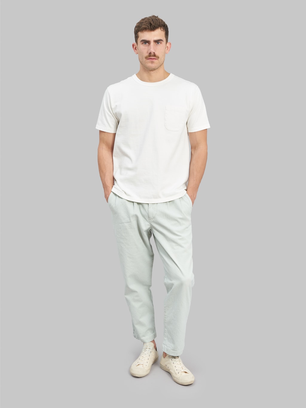 Seuvas 10oz Canvas Tapered 2Tuck Pants Matcha