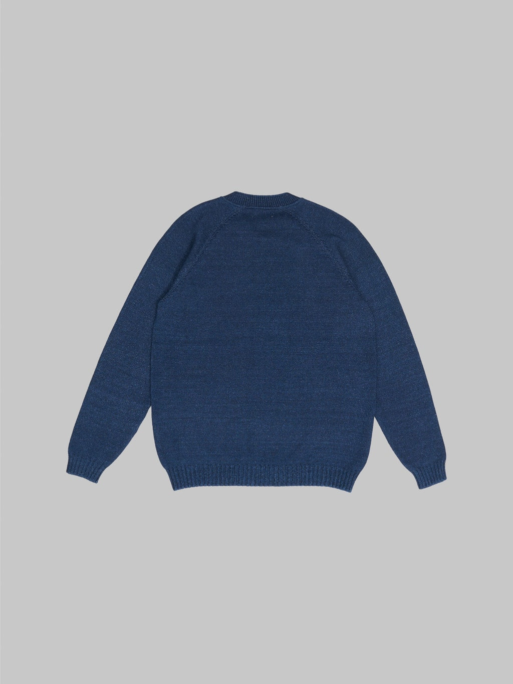 seuvas cotton raglan sweater indigo back
